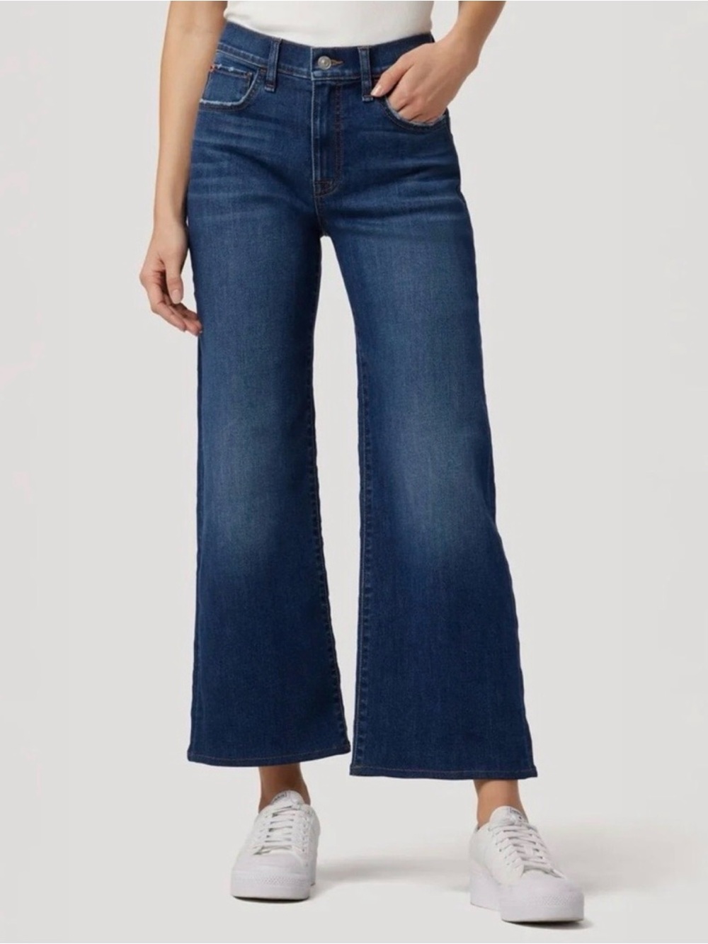 Hudson Rosalie High Rise Wide Leg Ankle Jeans Brooke Wash | Sz 28